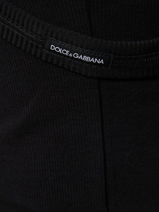 Dolce&Gabbana: Ribbed cotton jersey tank top - Black - men_3 | Luisa Via Roma