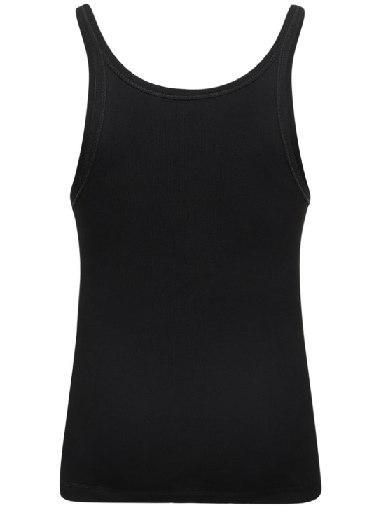 Dolce&Gabbana: Ribbed cotton jersey tank top - Black - men_4 | Luisa Via Roma