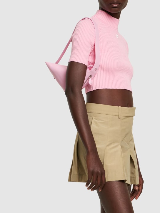 Courreges: The One leather shoulder bag - Candy Pink - women_1 | Luisa Via Roma