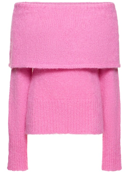 Saks Potts: Skylar mohair blend sweater - Pink - women_0 | Luisa Via Roma