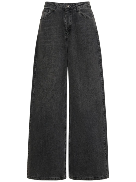 FLÂNEUR: Jeans anchos de denim de algodón - Gris - men_0 | Luisa Via Roma