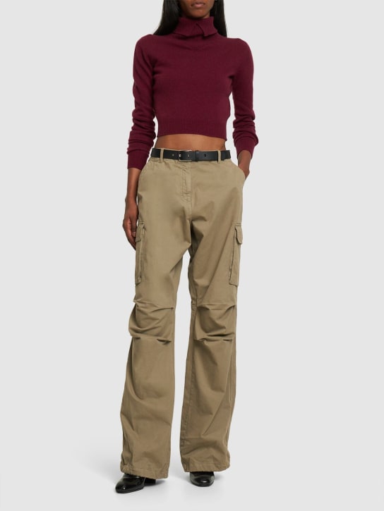 Ferrari: 羊绒针织高领毛衣 - 酒红色 - women_1 | Luisa Via Roma