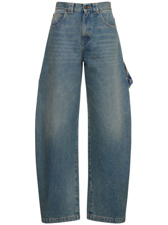 Darkpark: Jeans rectos de denim de algodón - women_0 | Luisa Via Roma