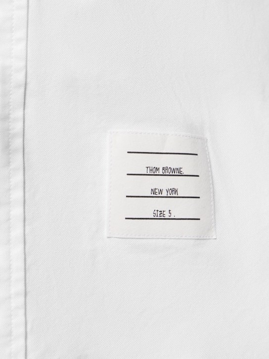 Thom Browne: Classic oxford button down shirt - White - men_5 | Luisa Via Roma