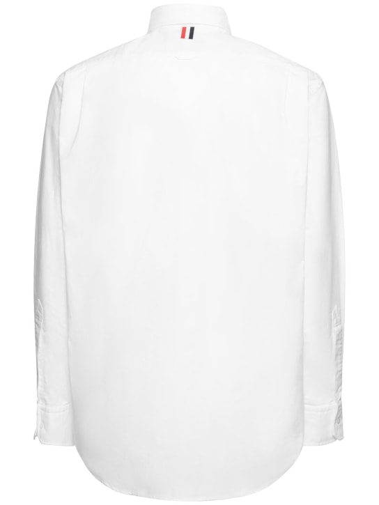 Thom Browne: Classic oxford button down shirt - White - men_4 | Luisa Via Roma