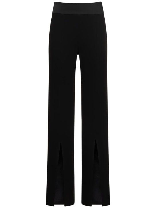 SIMKHAI: Pantalones de satén crepé - Negro - women_0 | Luisa Via Roma