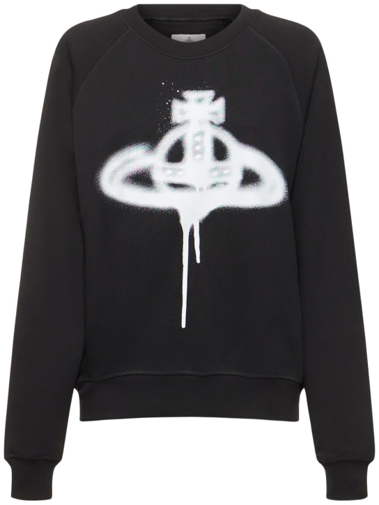 Vivienne Westwood: Spray orb cotton jersey sweatshirt - women_0 | Luisa Via Roma