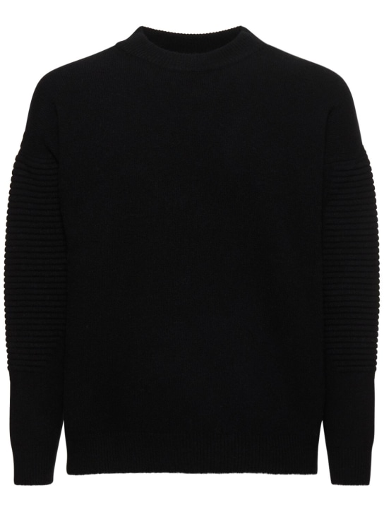 Ferrari: Cashmere & wool knit sweater - Black - men_0 | Luisa Via Roma