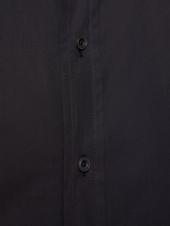 Tom Ford: スリムフィットポプリンシャツ - ブラック - men_1 | Luisa Via Roma