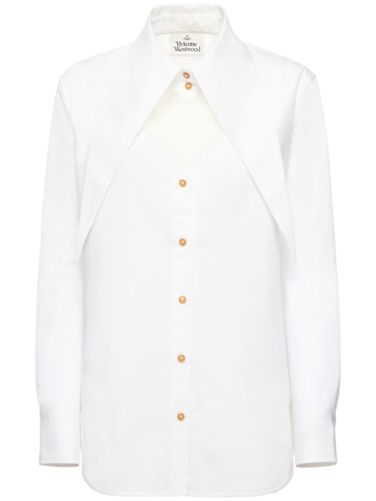 Vivienne Westwood: Heart cotton poplin shirt - women_0 | Luisa Via Roma