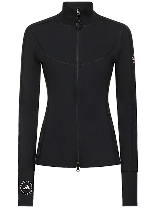 adidas By Stella McCartney: Long-sleeve mid-layer zip-up top - women_0 | Luisa Via Roma