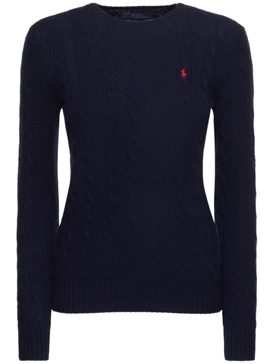 Polo Ralph Lauren: Julianna wool & cashmere knit sweater - Navy - women_0 | Luisa Via Roma