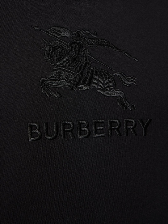 Burberry: T-Shirt mit Stickerei „Tempah“ - Schwarz - men_3 | Luisa Via Roma