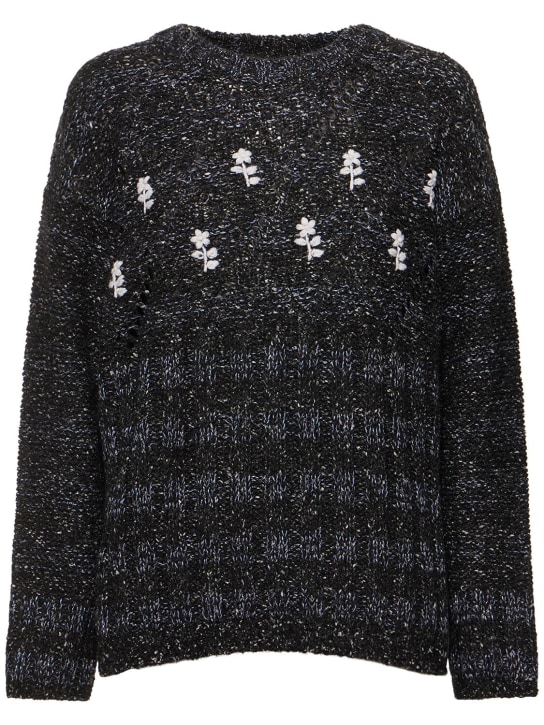 Cormio: Antonio embroidered wool blend sweater - Multicolor - women_0 | Luisa Via Roma