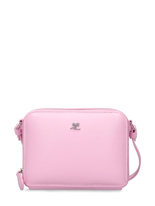 Courreges: Cloud leather shoulder bag - Candy Pink - women_0 | Luisa Via Roma