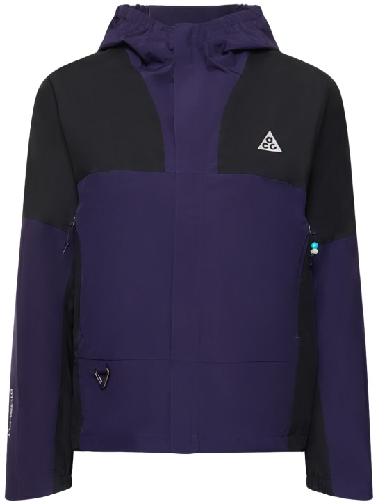 Nike: Waterproof zip-up jacket - Purple Ink/Black - women_0 | Luisa Via Roma