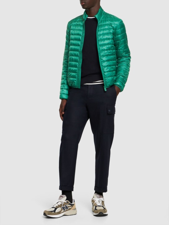 ASPESI: Light polyester ripstop down jacket - Emerald - men_1 | Luisa Via Roma