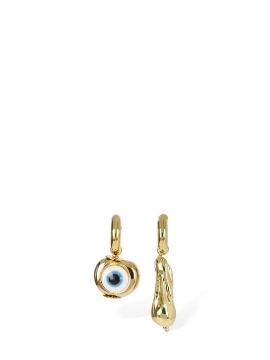 Timeless Pearly: Eye & drop mismatched earrings - Renkli/Altın - women_0 | Luisa Via Roma