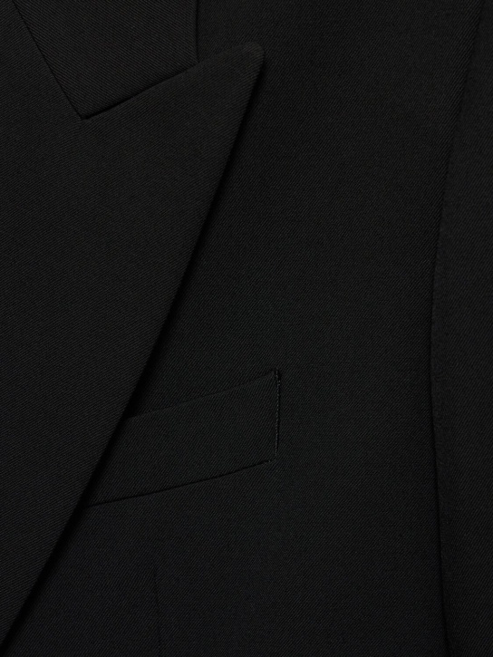 Dries Van Noten: Bishop双排扣羊毛夹克 - 黑色 - men_1 | Luisa Via Roma