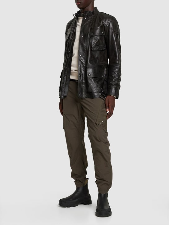 Belstaff: Trialmaster Panther 2.0皮革夹克 - 黑色 - men_1 | Luisa Via Roma