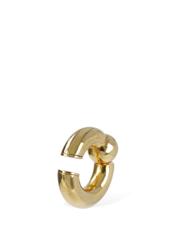 Balenciaga: Mega brass ear cuff - Gold - men_3 | Luisa Via Roma