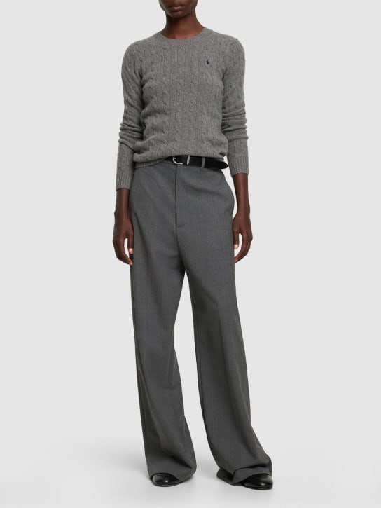 Polo Ralph Lauren: Julianna wool & cashmere knit sweater - Grey - women_1 | Luisa Via Roma