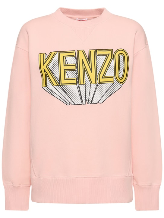 Kenzo Paris: Oversize-Sweatshirt aus Baumwolle „Kenzo 3D“ - Rosa - women_0 | Luisa Via Roma