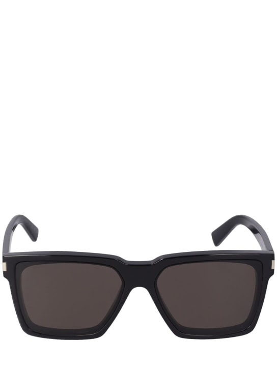 Saint Laurent: SL 610 recycled acetate sunglasses - Black - men_0 | Luisa Via Roma
