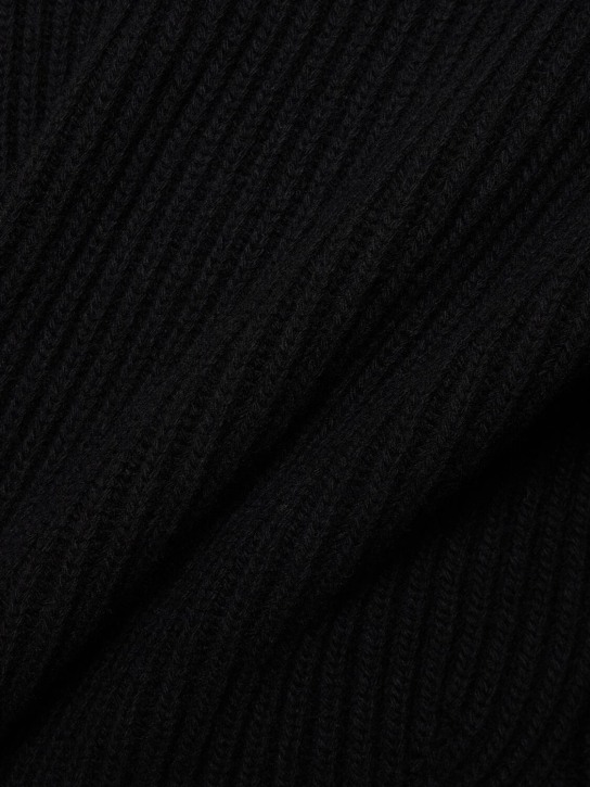 Ann Demeulemeester: Geirnart oversized wool knit sweater - Siyah - men_1 | Luisa Via Roma