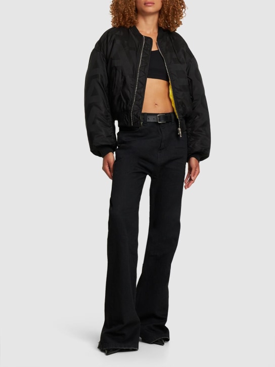 Marc Jacobs: 크롭 봄버 재킷 - 블랙 - women_1 | Luisa Via Roma