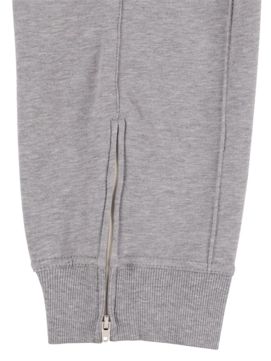 Brunello Cucinelli: Pantaloni in felpa di misto cotone - Grigio - kids-boys_1 | Luisa Via Roma