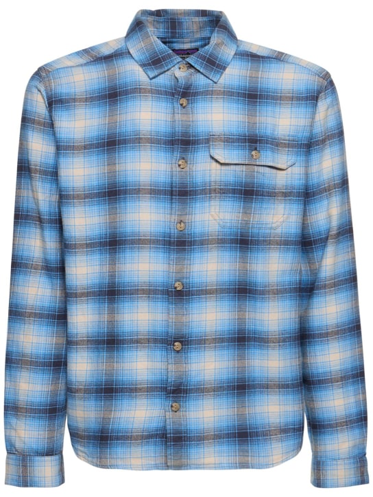 Patagonia: Lightweight Fjord cotton flannel shirt - Mavi/Renkli - men_0 | Luisa Via Roma