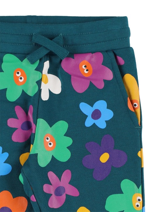Stella Mccartney Kids: Printed organic cotton sweatpants - Green - kids-girls_1 | Luisa Via Roma