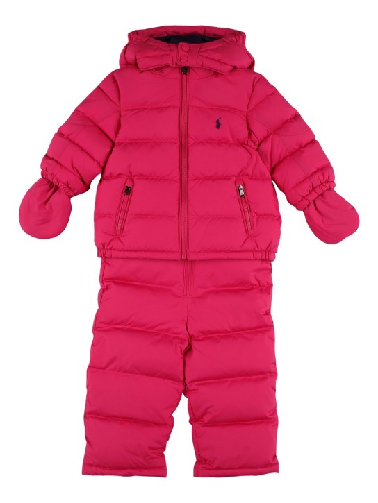 Ralph Lauren: Nylon down ski jacket & pants - Fuchsia - kids-girls_0 | Luisa Via Roma