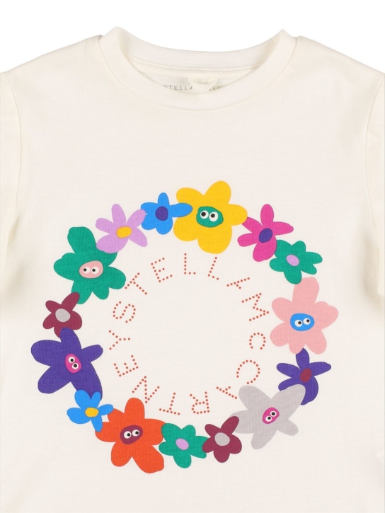 Stella Mccartney Kids: Printed organic cotton t-shirt - kids-girls_1 | Luisa Via Roma