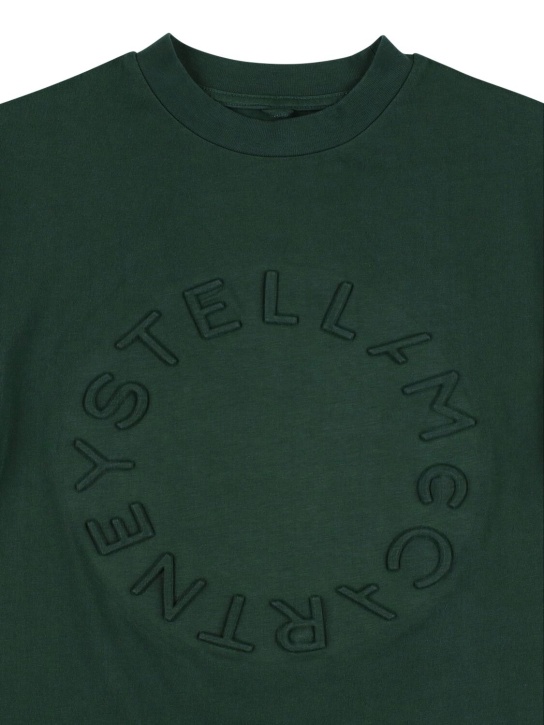 Stella Mccartney Kids: T-shirt en coton biologique embossé - kids-boys_1 | Luisa Via Roma