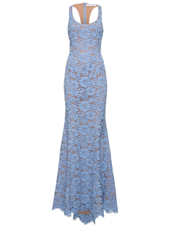 Michael Kors Collection: Floral lace cotton fishtail dress - women_0 | Luisa Via Roma