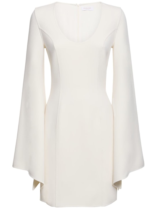 Michael Kors Collection: Wool crepe bell sleeved dress - Ivory - women_0 | Luisa Via Roma