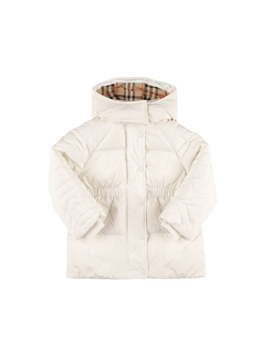 Burberry: Nylon down jacket - White - kids-girls_0 | Luisa Via Roma