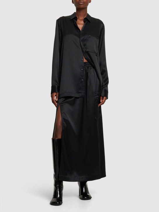Y-3: 科技织物衬衫 - 黑色 - women_1 | Luisa Via Roma