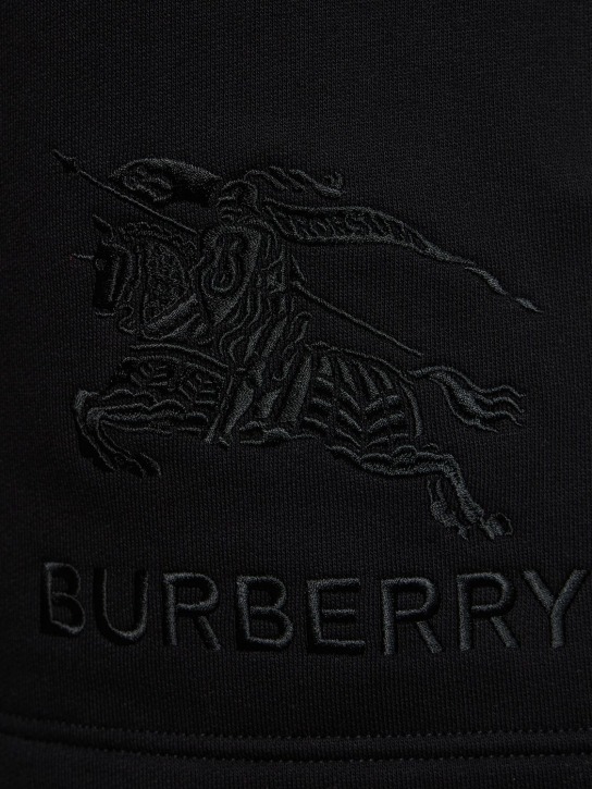 Burberry: Taylor embroidered logo jersey shorts - Black - men_3 | Luisa Via Roma