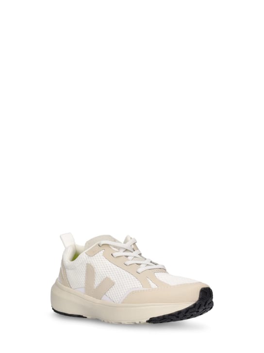 Veja: Canary faux leather sneakers - Off White - kids-girls_1 | Luisa Via Roma