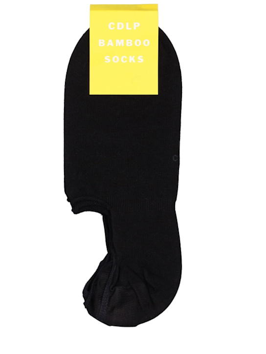CDLP: Pack of 3 low cut viscose blend socks - Black - men_0 | Luisa Via Roma