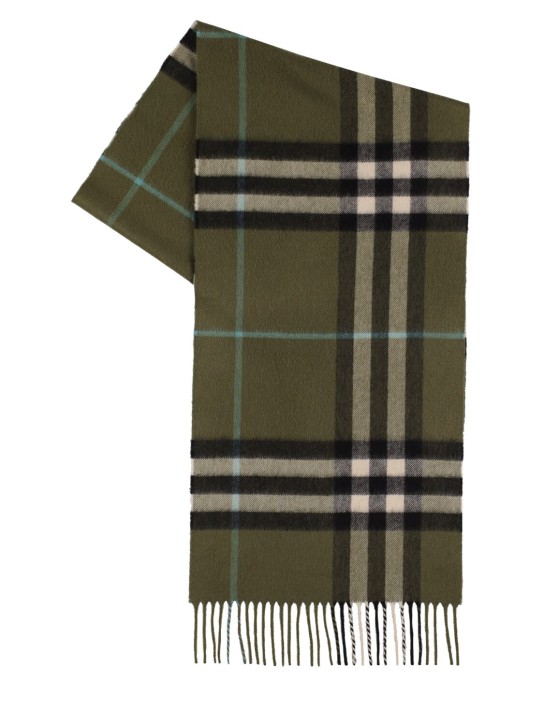 Burberry: Giant Check printed cashmere scarf - women_0 | Luisa Via Roma