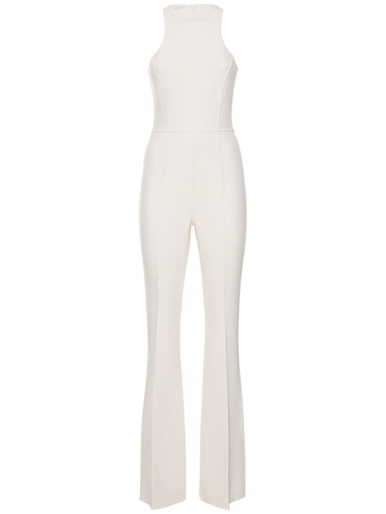 Michael Kors Collection: Stretch wool crepe jumpsuit - Ivory - women_0 | Luisa Via Roma