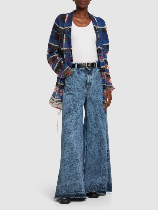 Marni: Jeans aus Baumwolldenim mir Marmoreffekt - Blaues Denim - women_1 | Luisa Via Roma