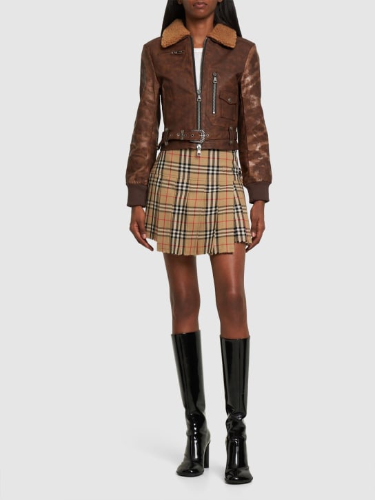 Andersson Bell: Veste en faux shearling Austin - Marron - women_1 | Luisa Via Roma