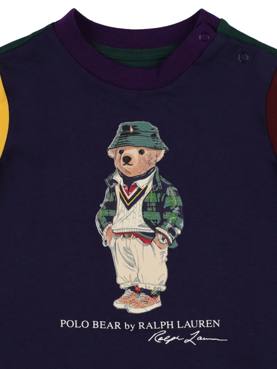 Polo Ralph Lauren: 小熊印花撞色棉质T恤 - kids-boys_1 | Luisa Via Roma