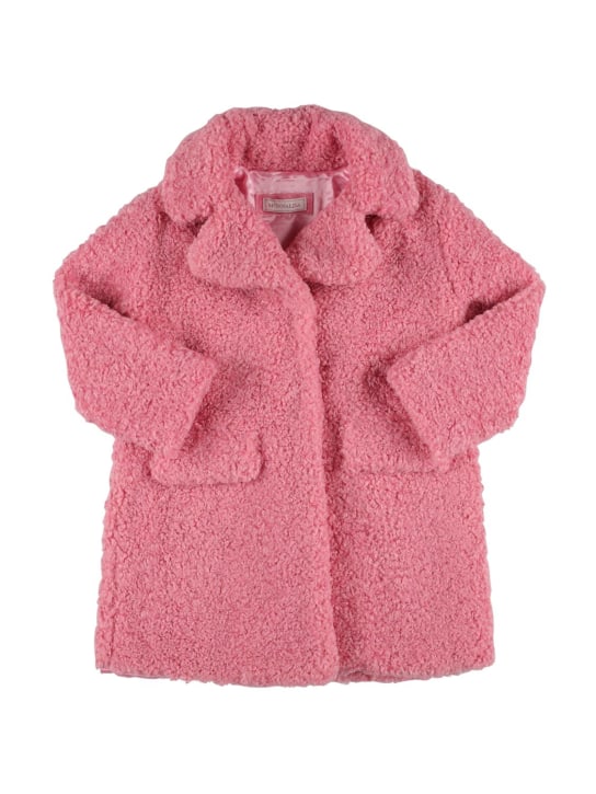 Monnalisa: Teddy coat - Pembe - kids-girls_0 | Luisa Via Roma