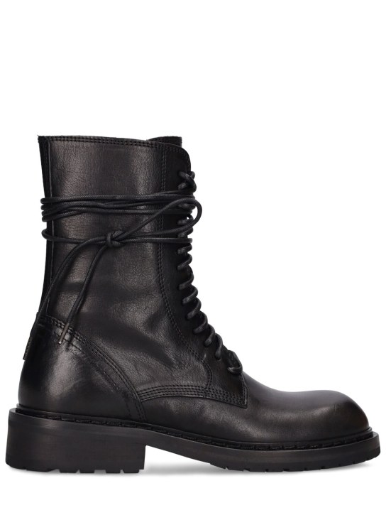 40mm santiago leather combat boots - Ann Demeulemeester - Women |  Luisaviaroma
